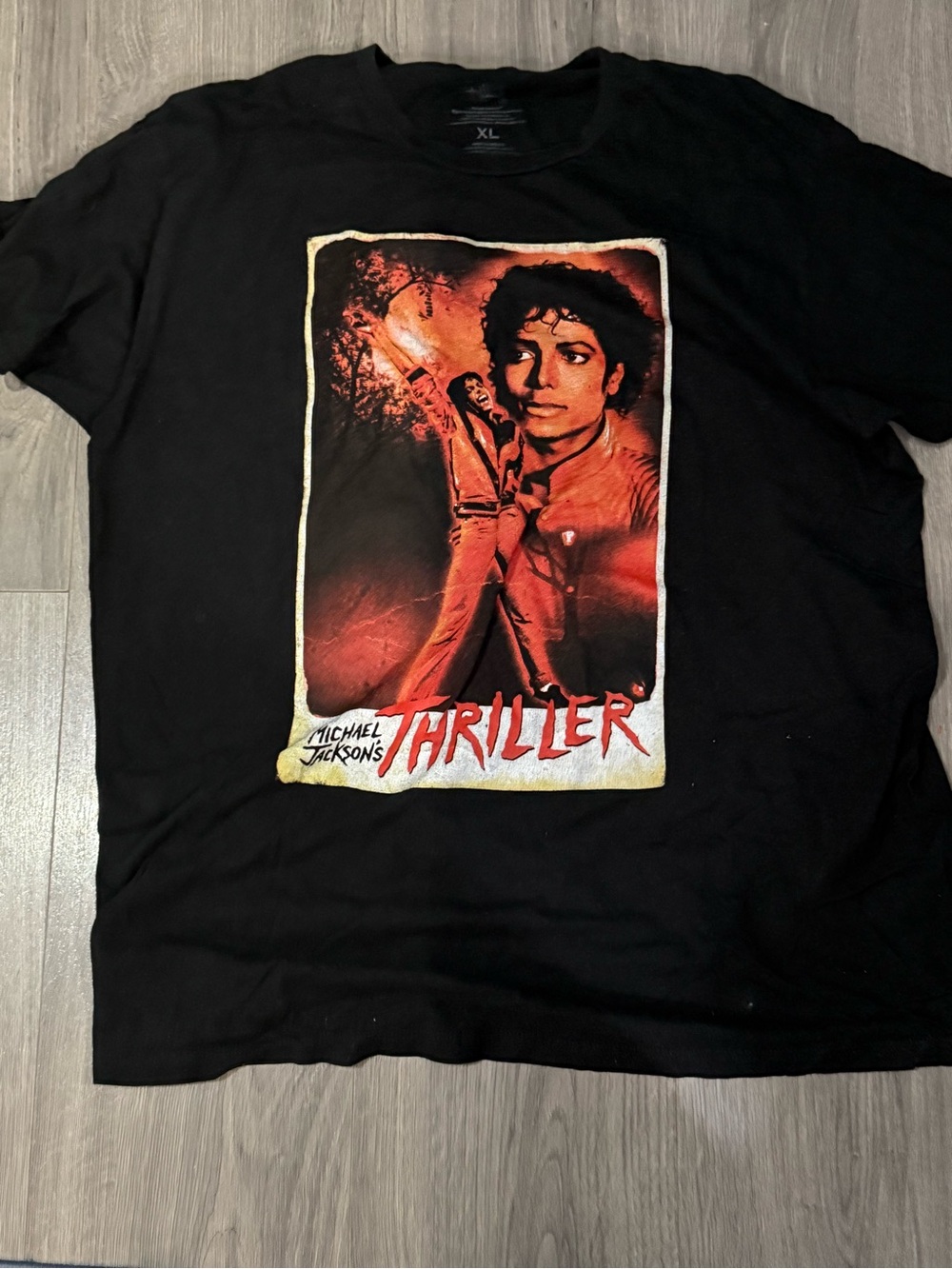 Black Graphic Thriller-Style Men’s T-Shirt